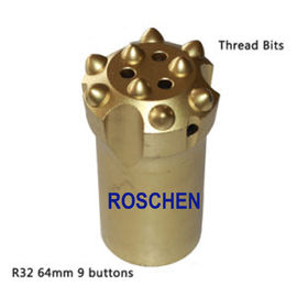R32 Ballistic Button Drill ابزار حفاری Bit Rock برای تونل زنی معدن زیرزمینی